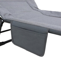 Alivio Adjustable Recliner Sun Lounger Chair & Bed, Lightweight For Sleeping, Napping, Camping & Outdoor Relaxation (Grey) - thumbnail 6