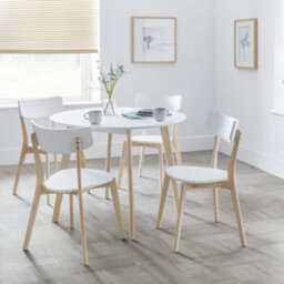 Oakham Portland Premium White And Oak Dining Chairs - Set Of 4 - thumbnail 4