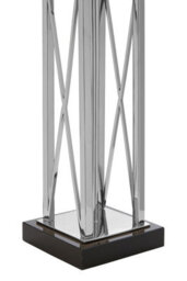 Orsina Black And Silver Table Lamp, Granite Base Accent Lamp With Fabric Shade, Stainless Steel Body - thumbnail 3