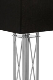 Orsina Black And Silver Table Lamp, Granite Base Accent Lamp With Fabric Shade, Stainless Steel Body - thumbnail 4
