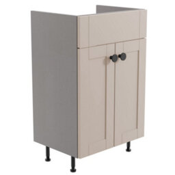 Ashford Matt Cashmere Shaker Freestanding Fitted Bathroom Vanity Base Unit (W)500mm (H)820mm - thumbnail 1