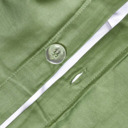 Homescapes Moss Green Organic Cotton Duvet Cover Set 400 Tc, King - thumbnail 3