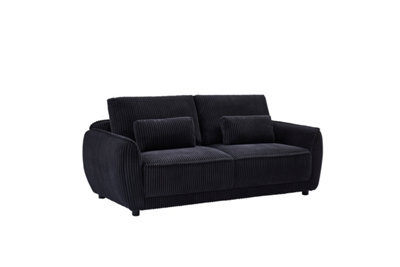 UK Leisure World Three Seater Dark Grey Charcoal Fabric Sofa Sofa Set Suites Settee 3 Seater Soft Sofa - image 1