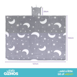 Wicked Gizmos Moonglow In The Dark Kids Hooded Blanket - thumbnail 4