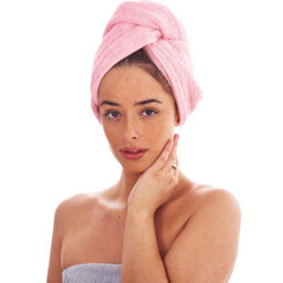Keanu Turban Cotton Towel (Pack Of 3) Berry/lilac/pink (One Size) - thumbnail 2