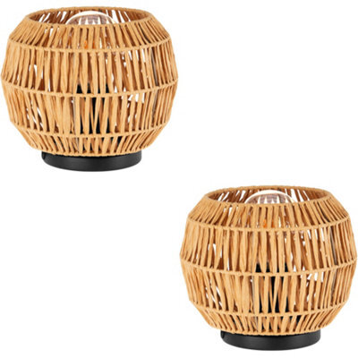 Loops 2 Pack Stylish Modern Black Table Lamp For Home Decor - Enhance Your Indoor Lighting - image 1