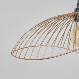 Valuelights Covelas Wavy Wire Design Easy Fit Ceiling Light Shade In Copper Metal Finish (D)59Cm - thumbnail 2