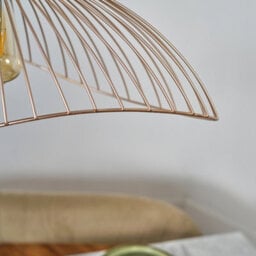 Valuelights Covelas Wavy Wire Design Easy Fit Ceiling Light Shade In Copper Metal Finish (D)59Cm - thumbnail 3