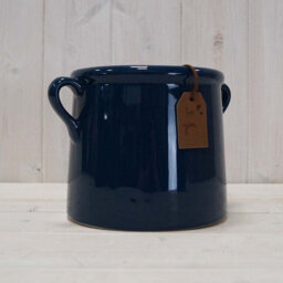 Four Candle Satchville Blue Ceramic Vase/pot