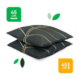 Gardenwize Pack Of 2 Outdoor Gold Palm Scatter Cushions - thumbnail 2