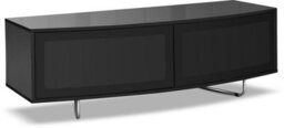 "Centurion Supports Caru Gloss Black Beam-Thru Remote Friendly ""d"" Shape Design Up To 65"" Tv Cabinet" - thumbnail 4