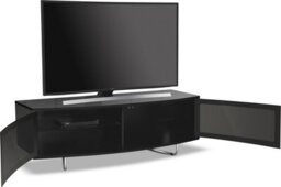 "Centurion Supports Caru Gloss Black Beam-Thru Remote Friendly ""d"" Shape Design Up To 65"" Tv Cabinet" - thumbnail 6