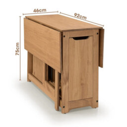Mews Corona Butterfly Dining Set Santos 4 Seat Folding Drop Leaf Table Solid Mexican Pine - thumbnail 8
