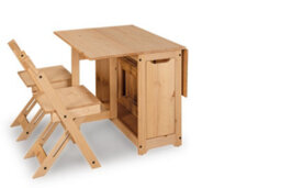 Mews Corona Butterfly Dining Set Santos 4 Seat Folding Drop Leaf Table Solid Mexican Pine - thumbnail 3
