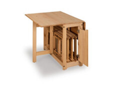 Mews Corona Butterfly Dining Set Santos 4 Seat Folding Drop Leaf Table Solid Mexican Pine - thumbnail 4