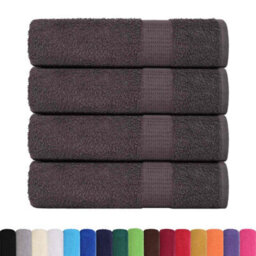 Berkfield Durable Bath Towels 4 Pcs Anthracite 100X150 Cm 360 Gsm 100% Cotton