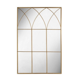 Nielsen Altham Window Style Metal Wall Mirror, Gold - thumbnail 1