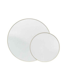 Xample Gallery Ostia Champagne Dual Mirror Contemporary Vertical Wall Mirror With Interlocking Circular Frames, Glass & Mdf, 90X111Cm - thumbnail 5