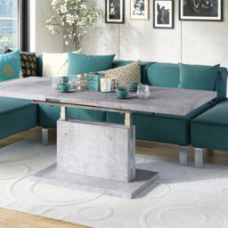 Heze Furniture Astrid 80 - 2 In 1 Extending Coffee / Dining Table - Concrete - thumbnail 5