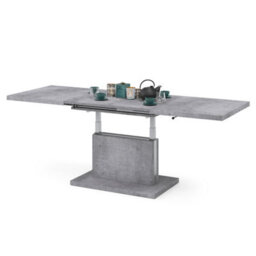 Heze Furniture Astrid 80 - 2 In 1 Extending Coffee / Dining Table - Concrete - thumbnail 7