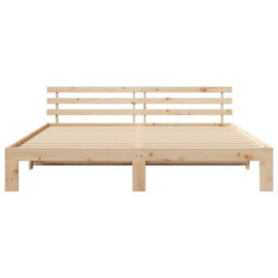 Berkfield Natural Pine Wood Bed Frame Natural Solid Pine Wood 180 X 200 Cm - thumbnail 6