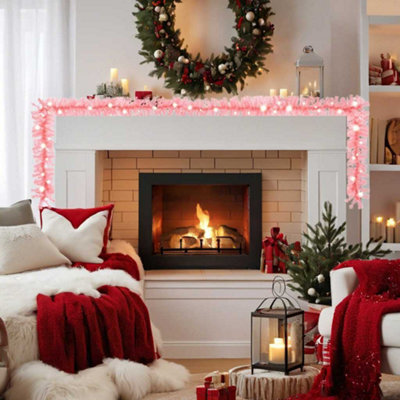 Berkfield Durable Christmas Garland With Led Lights 20 M Pink - image 1