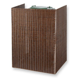 Gainsborough Single Wheelie Bin Screen - Faux-Willow Look With Steel Frame, Made From Durable, Weatherproof Polyethylene - thumbnail 2