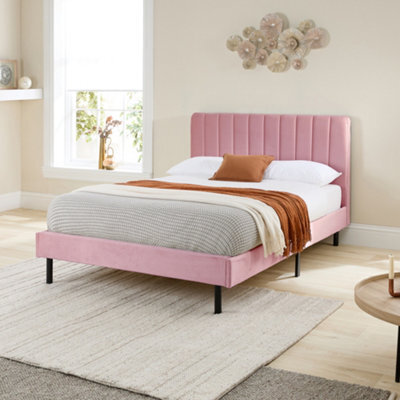Aspire Rosella Upholstered Bed In Pink - image 1