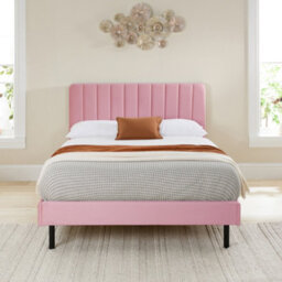 Aspire Rosella Upholstered Bed In Pink - thumbnail 2