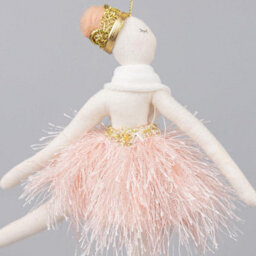 Shatchi 3Pcs Light Pink Ballerina Doll 14X20Cm - Christmas Tree Ornaments Fairy Tale Themed Xmas Tree Pendant - thumbnail 7