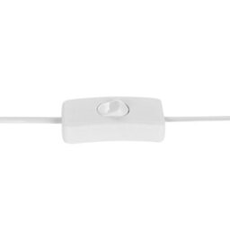 Beliani Table Lamp, White Powder-Coated Iron Base, Pleated Shade - thumbnail 6
