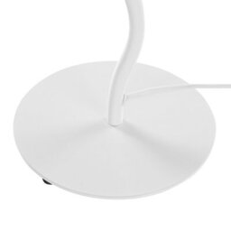 Beliani Table Lamp, White Powder-Coated Iron Base, Pleated Shade - thumbnail 5