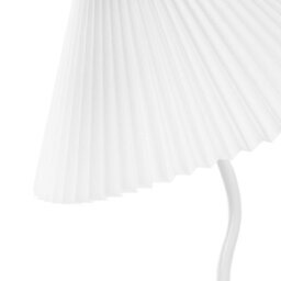 Beliani Table Lamp, White Powder-Coated Iron Base, Pleated Shade - thumbnail 4