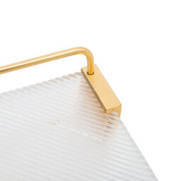 Living And Home Gold Floating Corner Shelf Wall Mounted Acrylic Bathroom Corner Rack Shower Storage Organizer - thumbnail 6