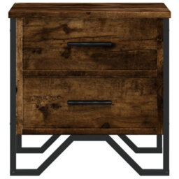 Berkfield Bedside Cabinets 2 Pcs Smoked Oak 40X41X40 Cm Engineered Wood - thumbnail 5