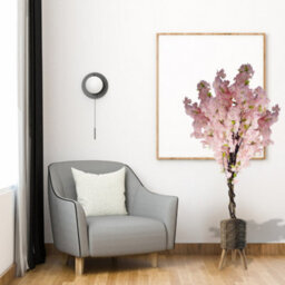 Pegdev - Pdl - 150Cm Artificial Pink Cherry Blossom Tree With 40Cm Zandi Flowers Fibreglass Planter Rustic Indoor Plant Pot - thumbnail 3
