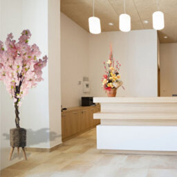 Pegdev - Pdl - 150Cm Artificial Pink Cherry Blossom Tree With 40Cm Zandi Flowers Fibreglass Planter Rustic Indoor Plant Pot - thumbnail 4