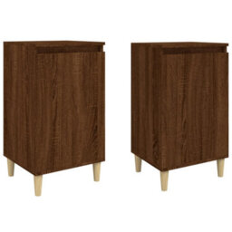 Berkfield Classic Bedside Cabinets 2 Pcs Brown Oak 40X35X70 Cm Engineered Wood - thumbnail 1