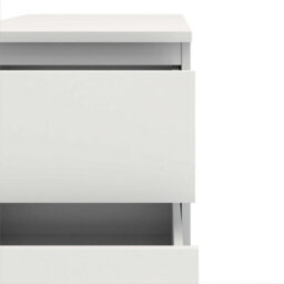 Wyld Haus Copenhagen White Wooden Bedside Table 2 Drawers - thumbnail 6