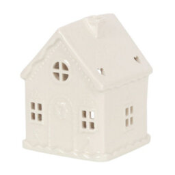 Something Different Gingerbread House Tea Light Holder White (One Size) - thumbnail 2