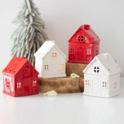 Something Different Gingerbread House Tea Light Holder White (One Size) - thumbnail 4