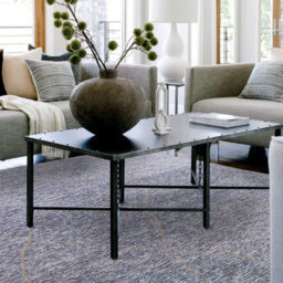 Ice Blue Geometric Modern Rug Easy To Clean Living Room And Bedroom-200Cm X 290Cm - thumbnail 1