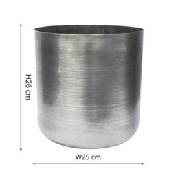 Ivyline Indoor Chelsea Pewter Planter H26Cm D25Cm - thumbnail 6