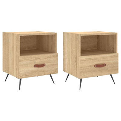Berkfield Modern Bedside Cabinets 2 Pcs Sonoma Oak 40X35X47.5 Cm Engineered Wood - image 1