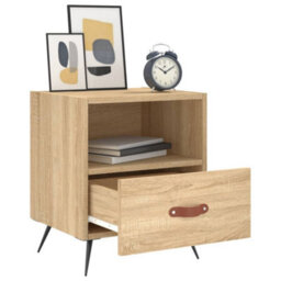 Berkfield Modern Bedside Cabinets 2 Pcs Sonoma Oak 40X35X47.5 Cm Engineered Wood - thumbnail 4