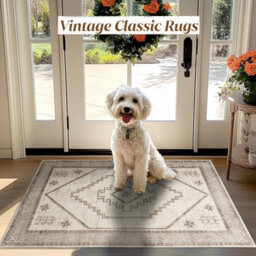 Ameha Cashmere Door Rug Living Room Bedroom Floor Radiant Geometric Pattern Rugs 60 X 110 Cm - thumbnail 1