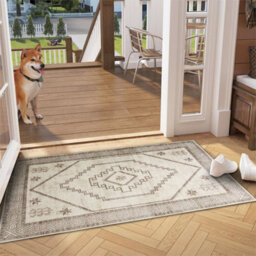 Ameha Cashmere Door Rug Living Room Bedroom Floor Radiant Geometric Pattern Rugs 60 X 110 Cm - thumbnail 3