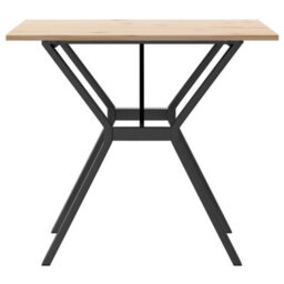 Berkfield Dining Table Y-Frame 80X80X75 Cm Solid Wood Pine And Steel - thumbnail 5