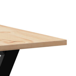 Berkfield Dining Table Y-Frame 80X80X75 Cm Solid Wood Pine And Steel - thumbnail 7
