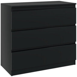 Homcom Chest Of Drawers, 3 Drawer Storage Cabinet Unit For Bedroom, Black - thumbnail 2